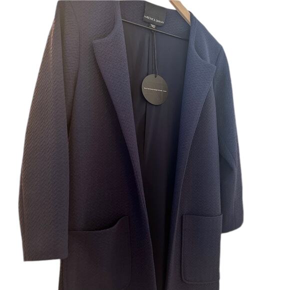 Nordstrom NWT Harlowe & Graham White Overcoat Open Jacket – Medium - Picture 4 of 10